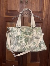 BORSA IN PELLE STAMPA CAMP