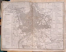 Antica Pianta Roma Colosseo Trevi Pantheon S.Pietro Navona Sacchi Artaria 1871