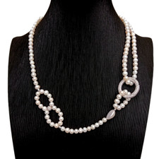 Collana asimmetrica perle