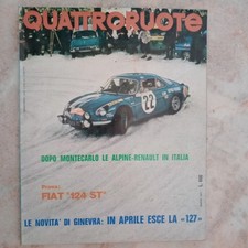 Rivista Quattroruote Marzo 1971 Fiat 124 St Alpine Renault