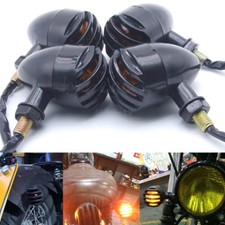 4x Ambre Clignotants Mini Noir