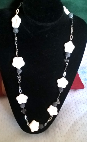 Collana lunga pietra - collana,