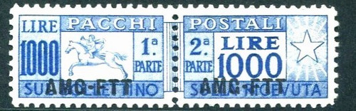Trieste 1954 pacchi postali - trieste, a