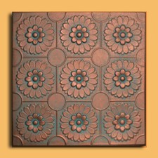 Piastrella da soffitto dipinta