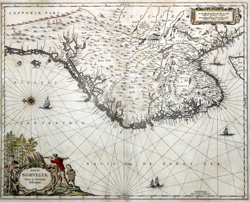 Norvegia mappa antica rame - mappa, in