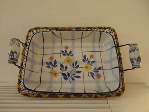 Vassoio ceramica con porta - ceramica,