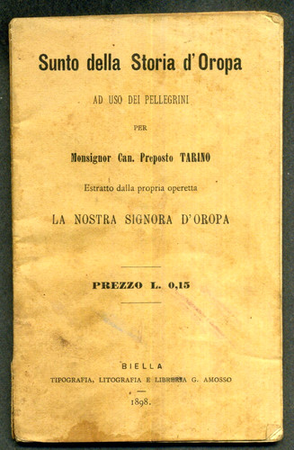 Sunto della storia oropa - oropa,