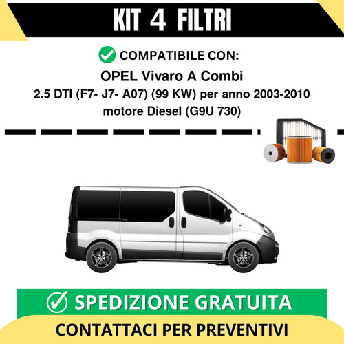 Kit filtri tagliando - 4, per