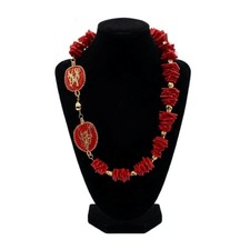 Collana Lunga Feltro Rosso