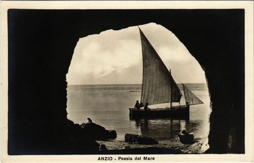Cpa anzio poesia del - cpa, mare