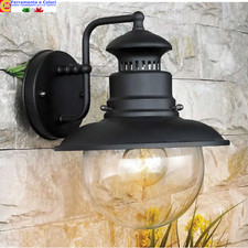 Lanterna da Giardino MARINA Applique Lampada da Parete Esterno a Muro Nero 60 W