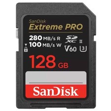 Scheda SDXC SanDisk Extreme PRO 280 MBs UHS-II C10 V60 128 GB SDSDXEP-128G-GN4IN