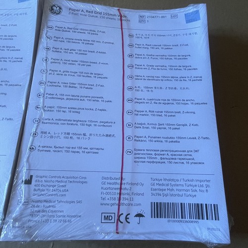 Carta griglia rossa 155mm - carta,