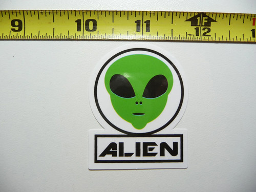 Space alien head - space, sticker
