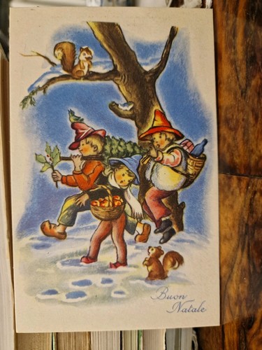 Cartolina buon natale - natale, e