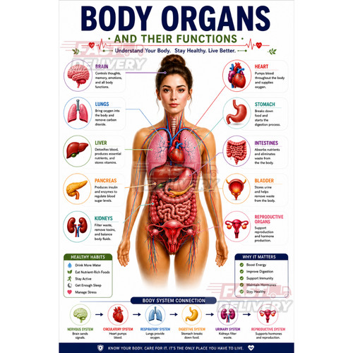 Poster anatomico organi del