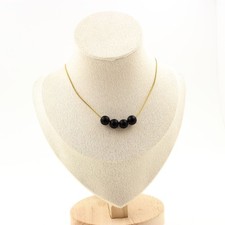 Collana 4 Perle Onice Nero