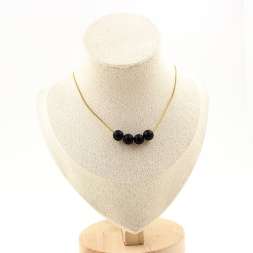 Collana perle onice nero - onice,