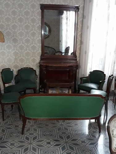 Salottino pelle verde - salottino,