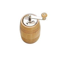 Macinapepe in Legno a Forma di Barilotto Macina Pepe con Manovella Panetta