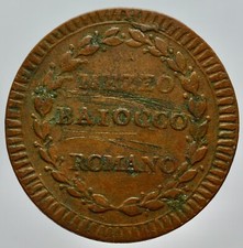 ROMA - PIO VI 1775-1799  -AE/ 1/2 MEZZO BAIOCCO A. X