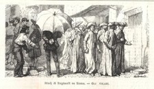 Stampa antica ROMA VITA DI
