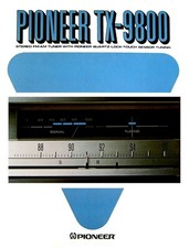 Scansioni ad alta risoluzione della rarissima brochure per sintonizzatore Pioneer SPEC TX-9800 FM/AM