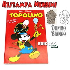Fumetto TOPOLINO Nerbini numero n. 1 Variante "A" RISTAMPA 60 lire Vintage Raro
