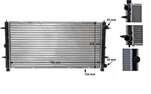 Radiatore acqua transporter - vw,