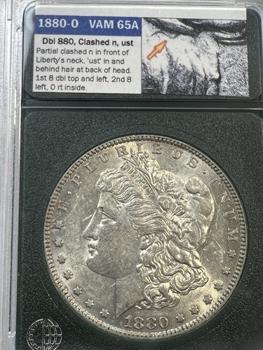 1880 morgan dollaro vam 65a - o,