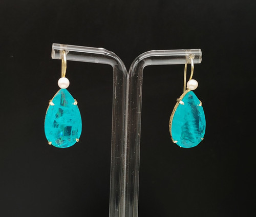 Women aquamarine quartz - quartz, drop