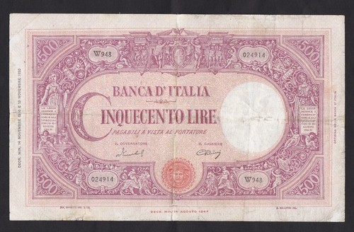 500 lire barbetti medusa - 500, 1950