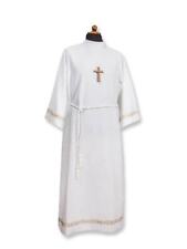 TUNICA PRIMA COMUNIONE CON AMPIO BORDO DORATO MOD. T-025