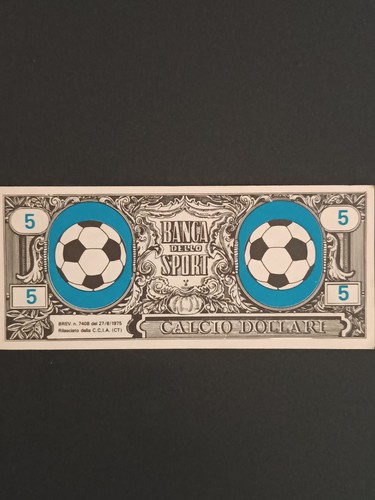 Figurina calcio dollari - figurina, banca