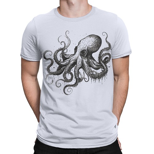 Shirt grafica edgy - grafica, octopus