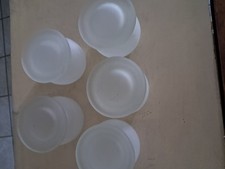 5 Vasetti Vetro Opaco Decorativi