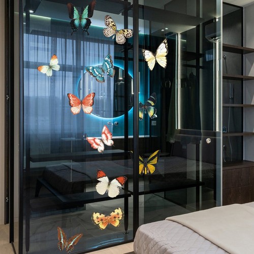 Butterfly stickers set glass - butterfly,