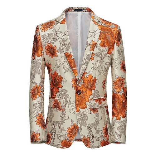 Uomo jacquard floreale abito - uomo,