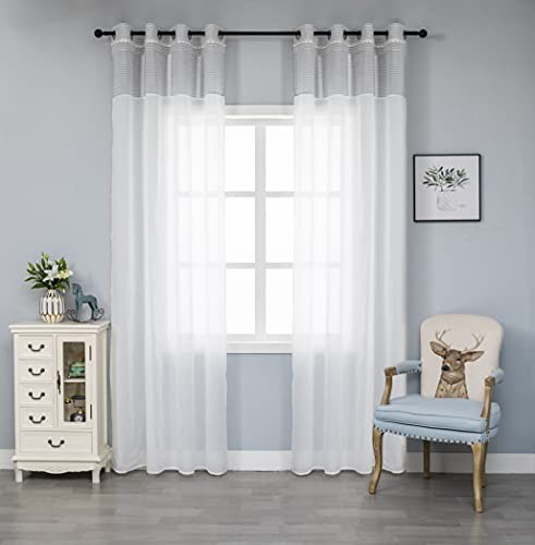 Coppia tende bianche - tende, semi