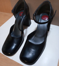 SCARPE DA DONNA PER SERATE NERE - TG 39 - TACCO LARGO ALTO 7/8 CM.- PIANTA LARGA