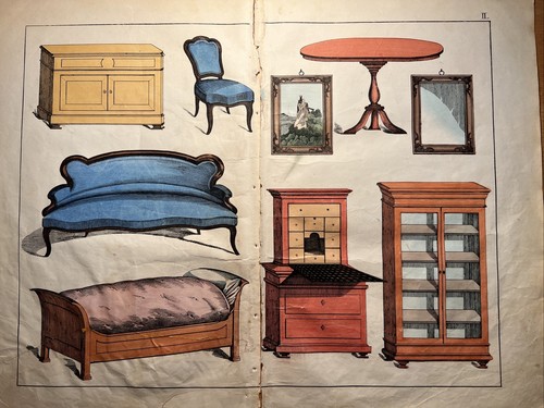 Antica litografia 1838 quadro