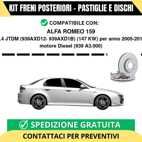 Kit freni posteriori per - kit,