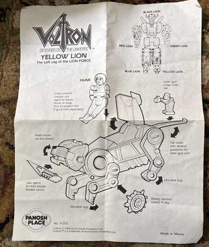 Voltron panosh place 1984 - voltron,