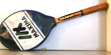 MAXIMA HURRICANE racchetta tennis in legno anni 70/80 con fodero portapalline