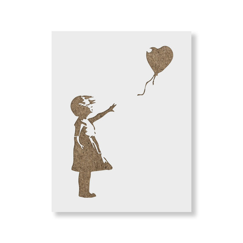 Stencil banksy ragazza con - stencil,