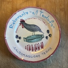 Piatto Buon Ricordo Al Tartufo Salsomaggiore Faraone  3D 1969