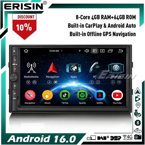 64gb android autoradio - 4g+64gb, 16