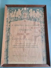 IL MINISTERO DELLA GUERRA decreta CAPPELLANO  medaglia istituita a ricordo
