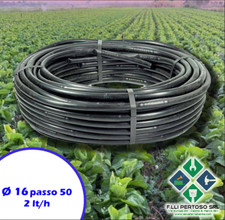 TUBO ALA GOCCIOLANTE 16 PASSO 50 PER IRRIGAZIONE A GOCCIA AUTOMATICA DA GIARDINO