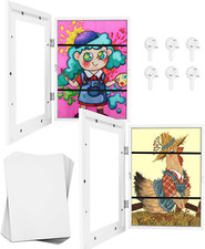 Cornici Artistiche per Bambini Da 2 Pezzi,Cornici per Disegni per Bambini A4 Cor